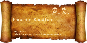 Panczer Kandida névjegykártya